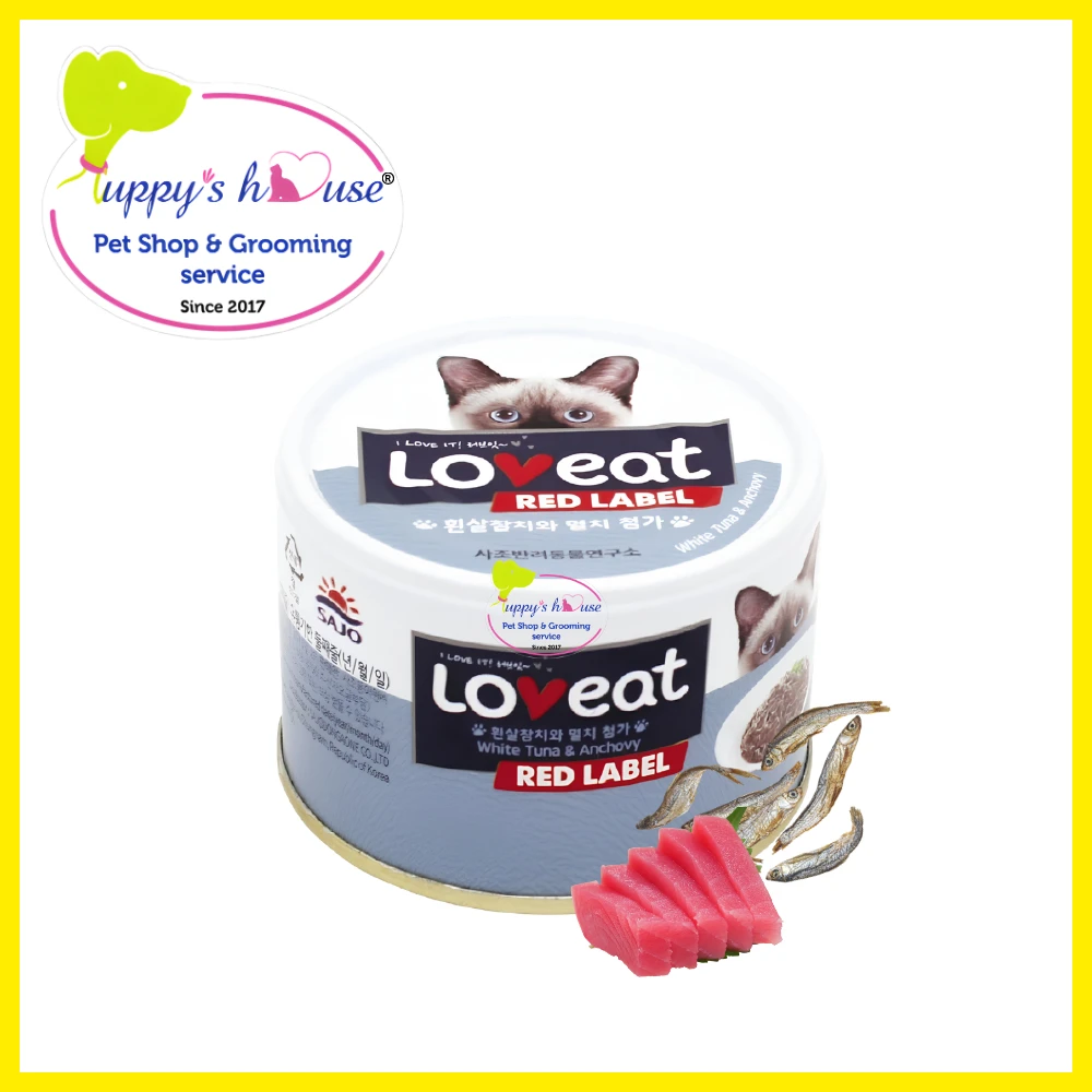 pate Loveat Redlabel thịt cá ngừ trắng và cá cơm, lon 160g